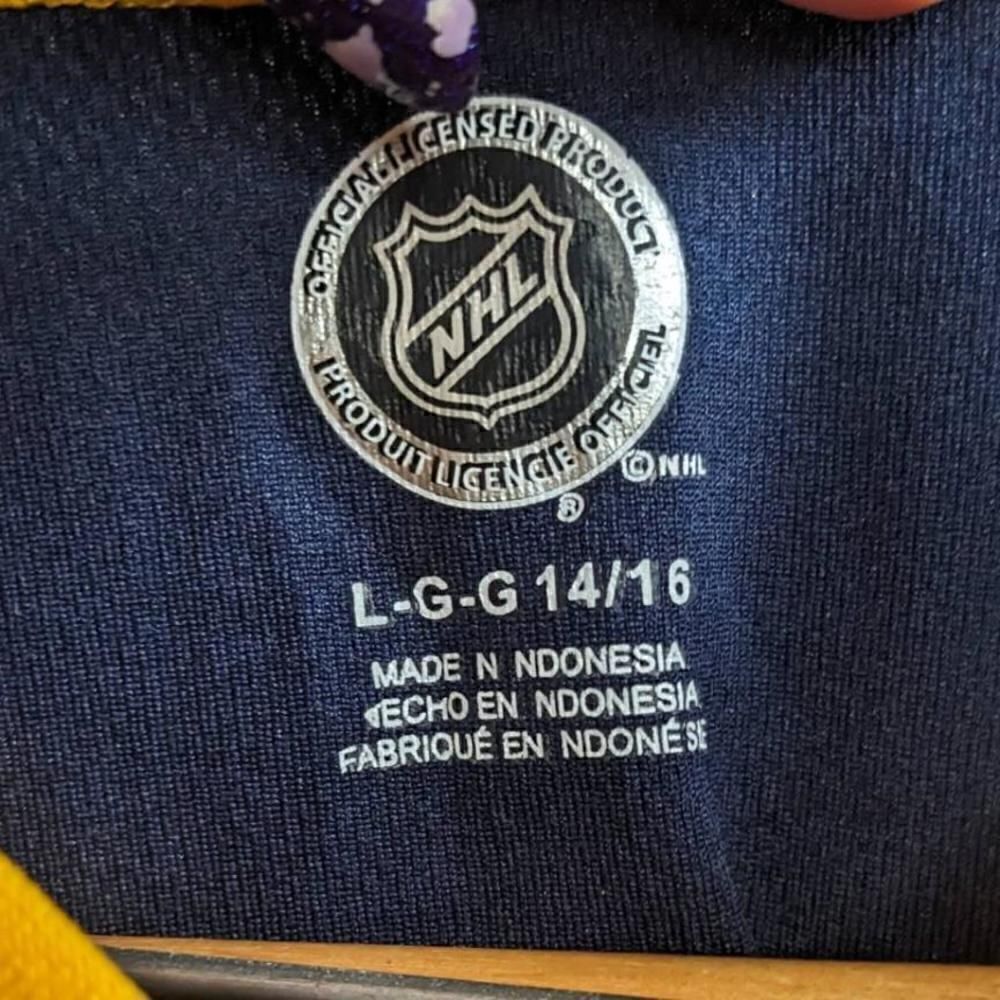 NHL Jerseys Hockey Buffalo Sabres Long Sleeve Blue Size 14/16 - Picture 3 of 7